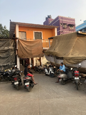 A house built over a road.